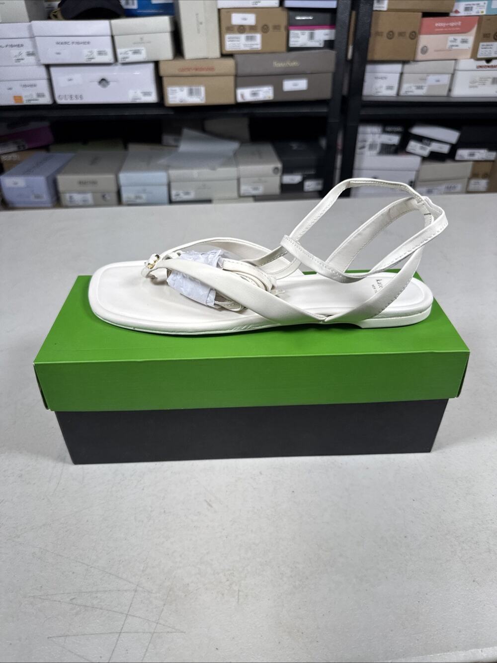 Womens 11 kate spade new york Spade Flower Gladiator Sandals, Cream
